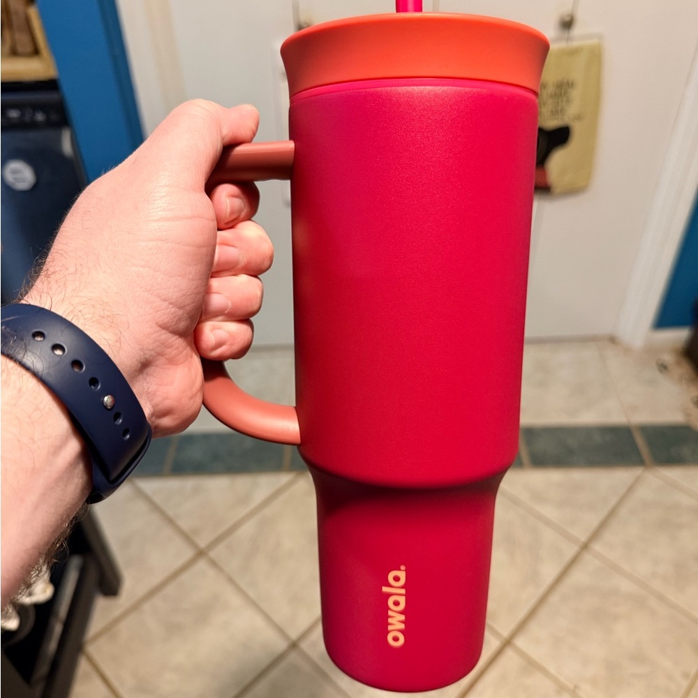 Owala Holly Berry 40 Oz travel Tumbler with Handle